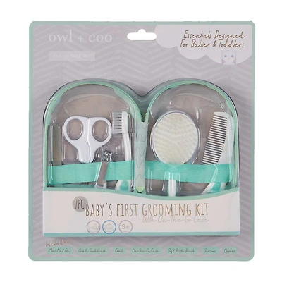 Owl + Coo 7 Piece Baby's First Grooming Kit with Case
