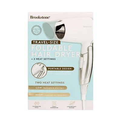 Brookstone Travel-Size Foldable Hair Dryer