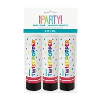 Unique Party! Twist Poppers, 3ct