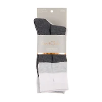 Sam & Olivia Crew Socks, 10 pairs, Gray