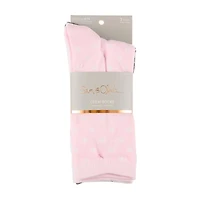 Sam & Olivia Crew Socks, 3 pairs, Pink