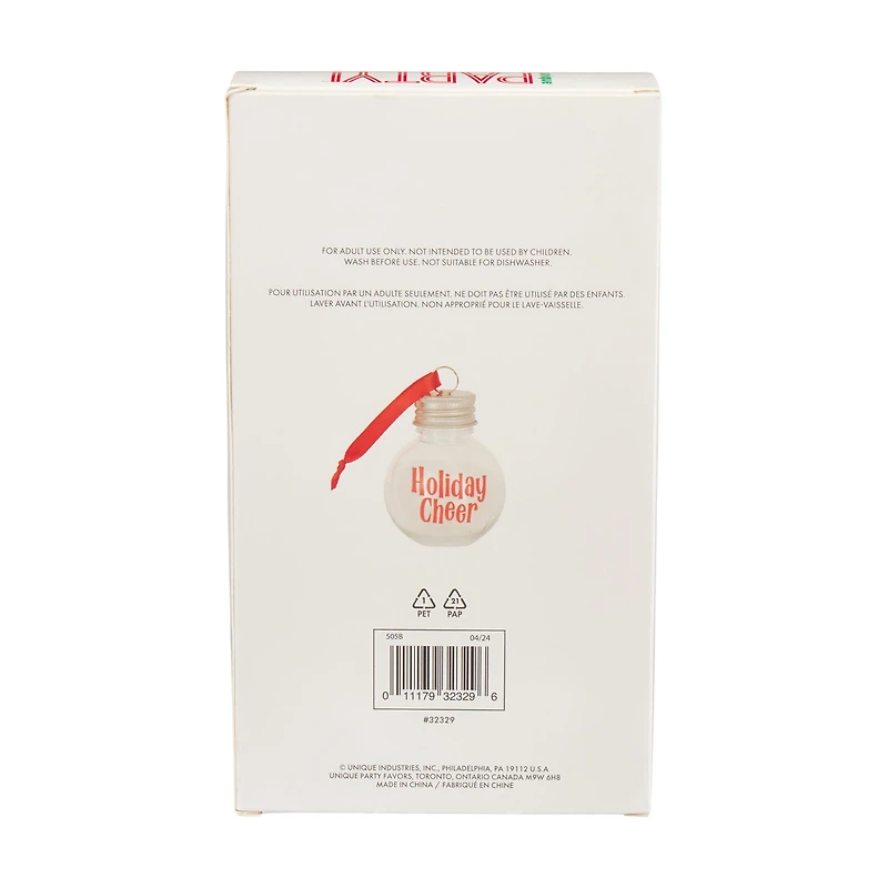 Unique Party! Plastic Fillable Ornaments, 6 ct