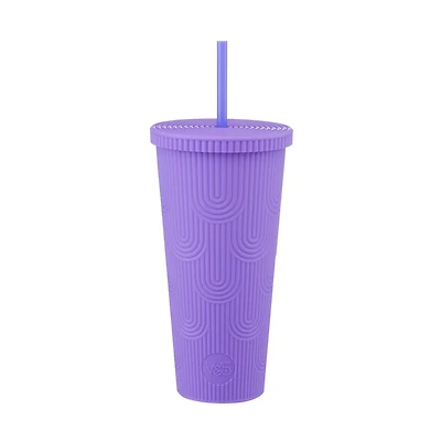 West & 5th Mermaid Scale Tumbler, 24 oz, Purple