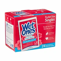 Wet Ones Antibacterial Hand Wipes, Fresh Scent, 24 ct