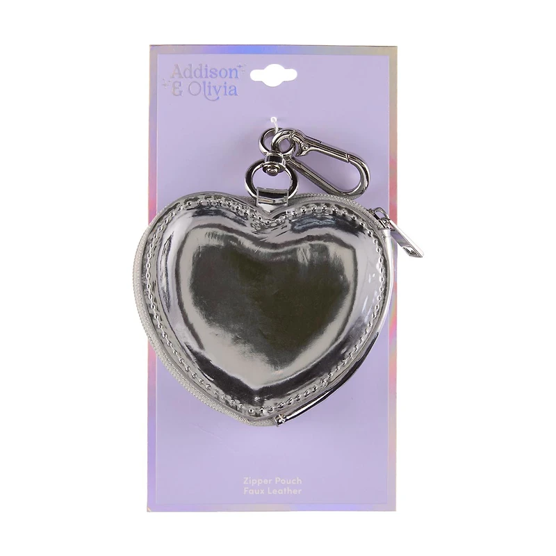 Addison & Olivia Silver Heart Bag Charm