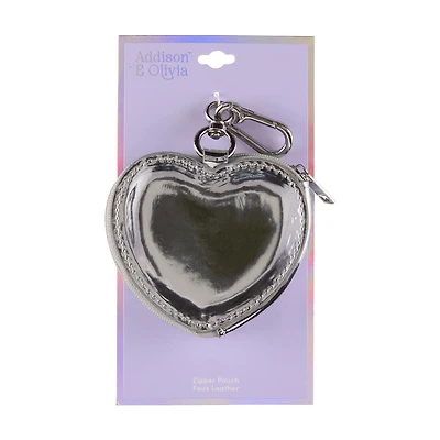 Addison & Olivia Silver Heart Bag Charm