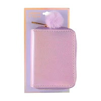 Addison & Olivia Purple Pom Card Purse