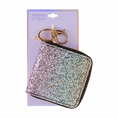Addison & Olivia Rainbow Glitter Coin Purse