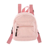 Addison & Olivia Pink Sherpa Mini Backpack