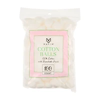 Mayim Cotton Balls, 100 Count, Bag