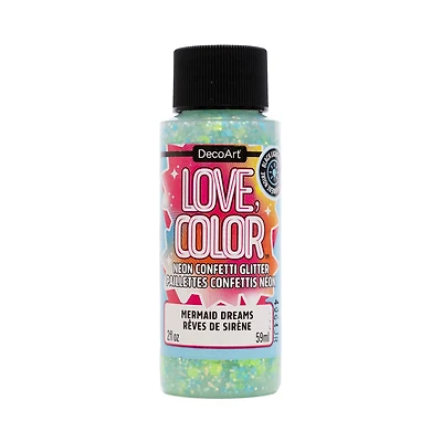 Love Color Confettie Glitter Paint  2OZ Mermaid Dreams