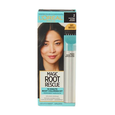 L’Oréal Root Rescue Hair Color, Black, 1 Kit