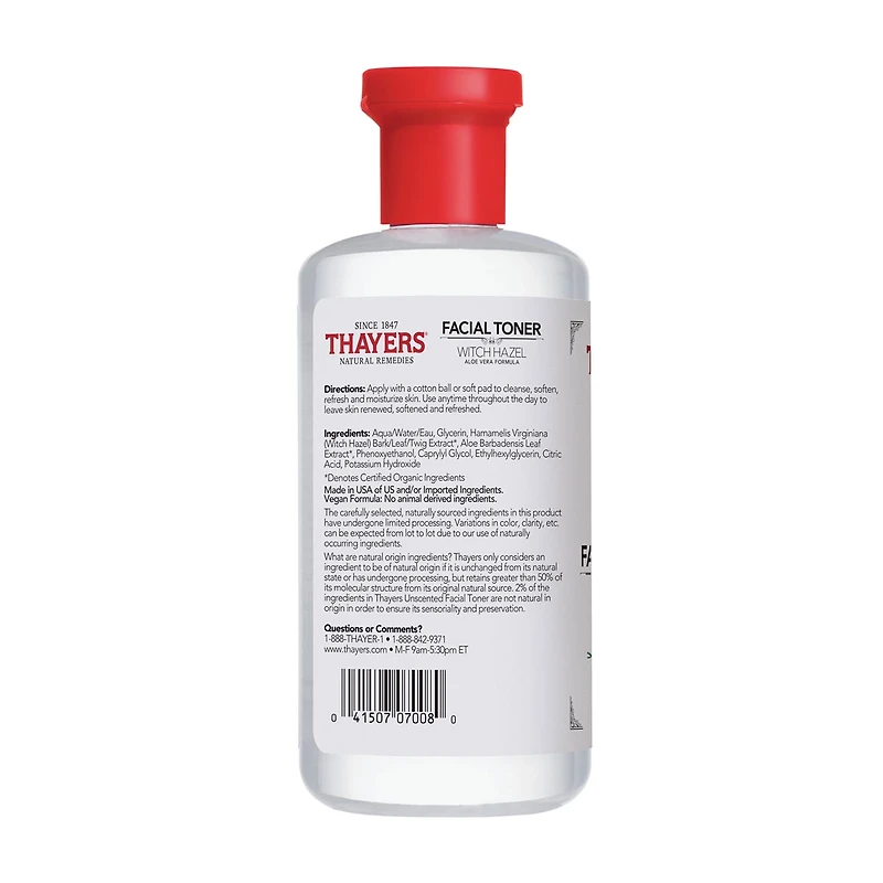 Thayers Unscented Facial Toner, 12 fl oz