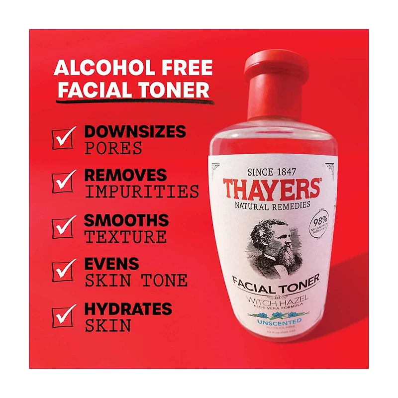 Thayers Unscented Facial Toner, 12 fl oz