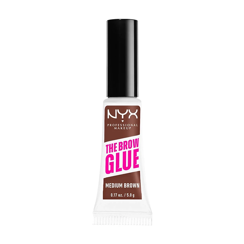 NYX Professional Makeup The Brow Glue Instant Brow Styler, Medium Brown