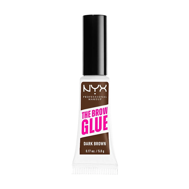 NYX Professional Makeup The Brow Glue Instant Brow Styler, Dark Brown