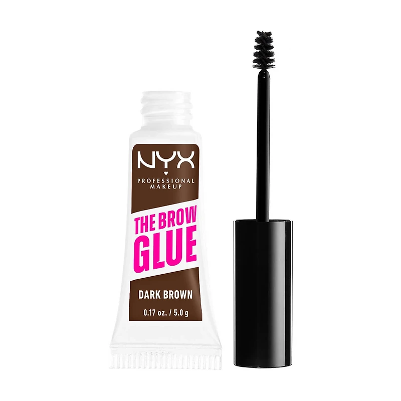 NYX Professional Makeup The Brow Glue Instant Brow Styler, Dark Brown