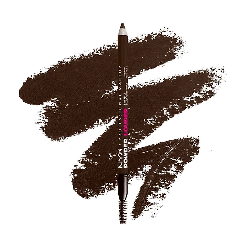 NYX Professional Makeup Powder Louder Brow Pencil, Deep Brown