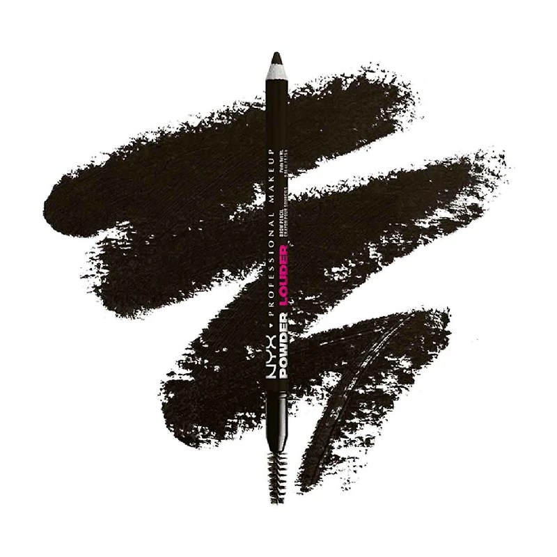 NYX Professional Makeup Powder Louder Brow Pencil, Black