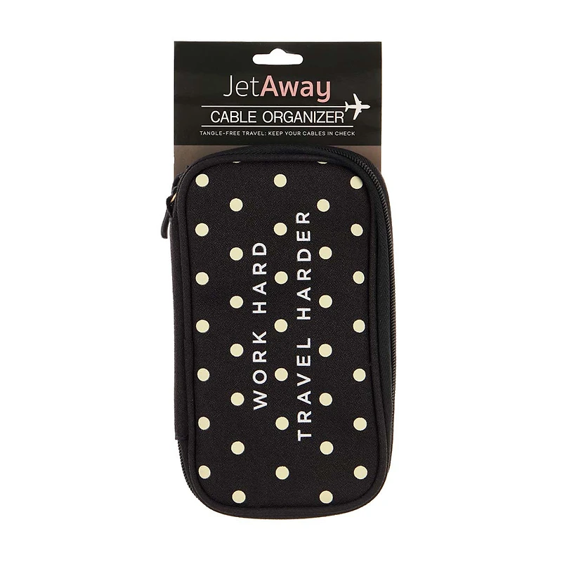 Jet Away Cable Organizer Pouch, Black