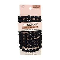 Scunci Textured Elastics for Thick Hair, 10 Pack