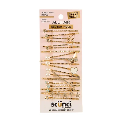 Scunci Bobby Pins, 20 Pack