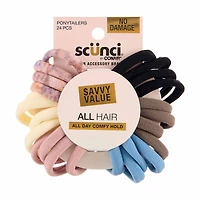 Scunci Mixed Ponytailers, 24 Pack