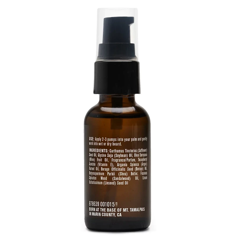 Every Man Jack Mens Beard Oil - Sandalwood Teak Fragrance - Deeply Moisturizes and Softens Your Beard and Adds a Natural Shine - Naturally Derived with Shea Butter and Argan Oil - 1 fl oz