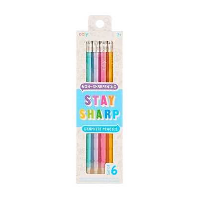 Ooly Stay Sharp Rainbow Graphite Pencil Set, 6 ct