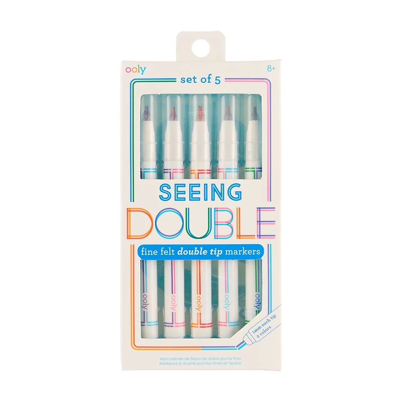Ooly Seeing Double Fine Felt Markers, Set of 5