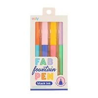 Ooly Fab Black Ink Fountain Pens, Set of 4