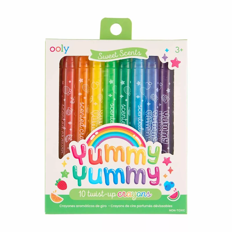 Ooly Yummy Yummy Twist-Up Crayons, Set of 10