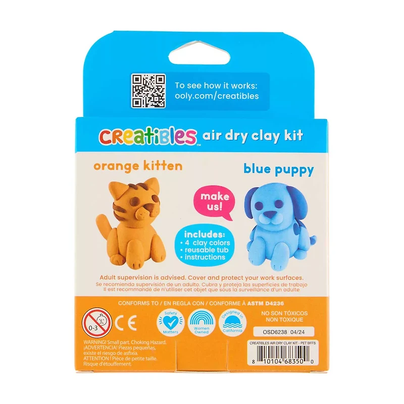 Ooly Creatibles Air Dry Clay Kit Pet BFFs