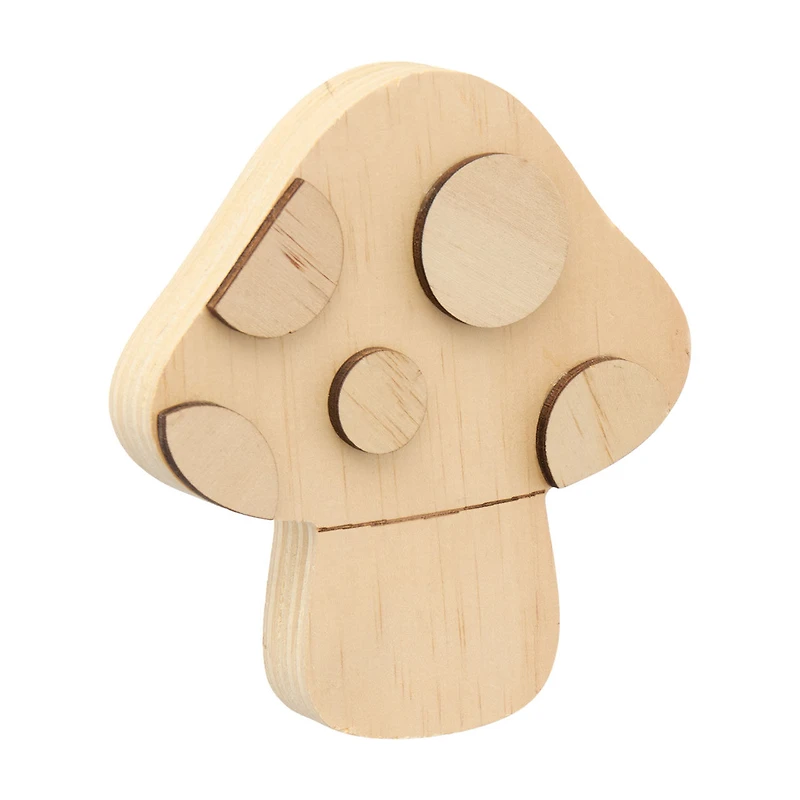 Chunky Wood Mushroom, Unfinished