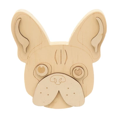 Chunky Wood Frenchie, Unfinished