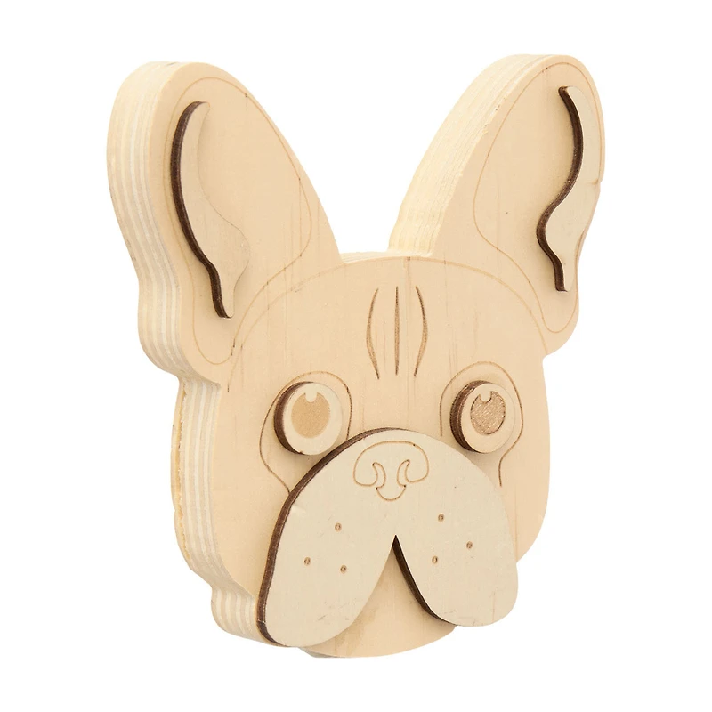 Chunky Wood Frenchie, Unfinished