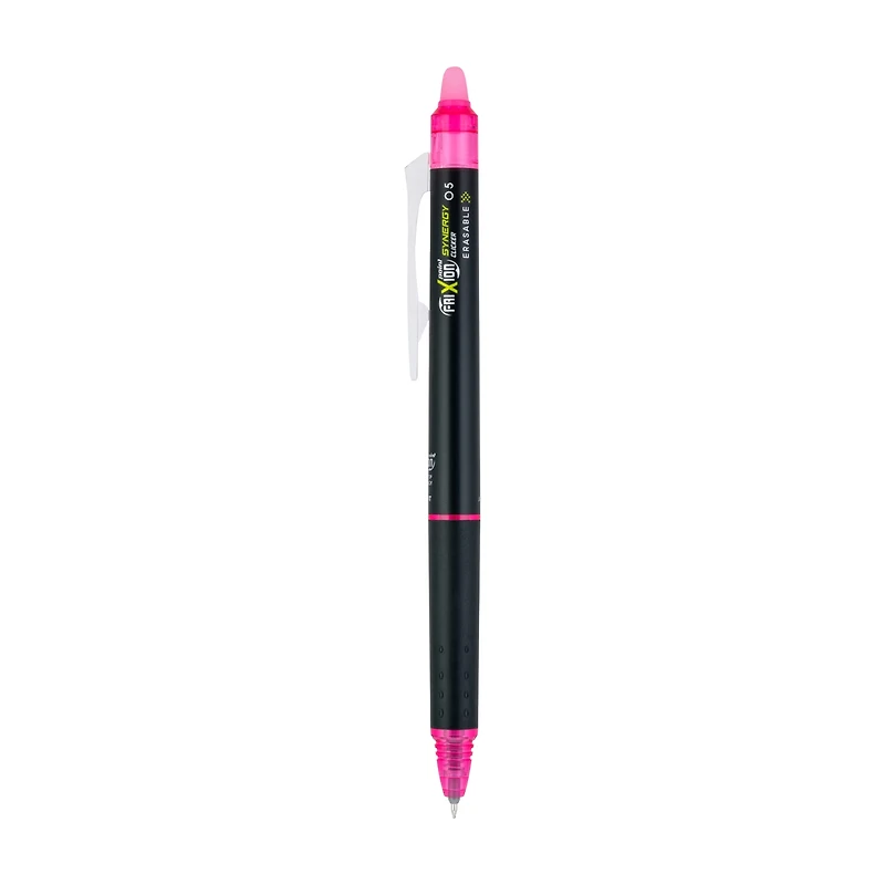 Pilot FriXion Synergy Clicker Erasable Gel Pen, Extra Fine Point, Pink