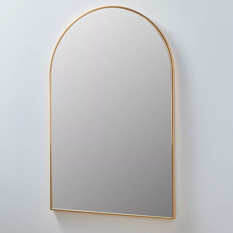 Gold Frame Arch Mirror, 24 in x 36 in