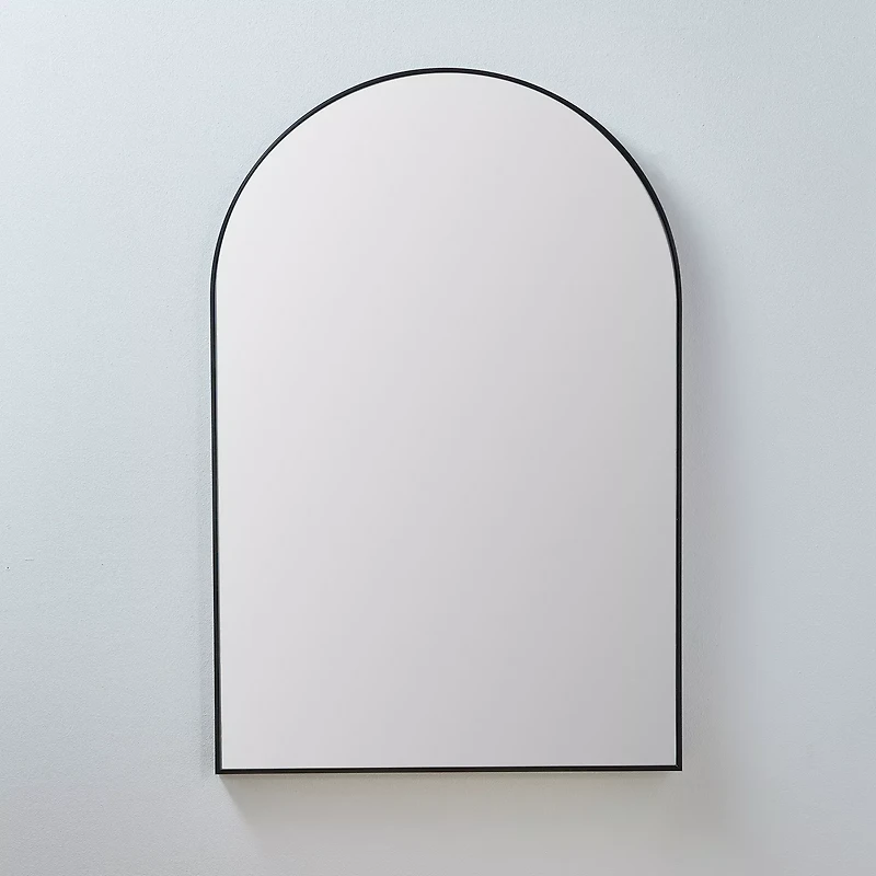 Black Frame Arch Mirror, 24 in x 36 in