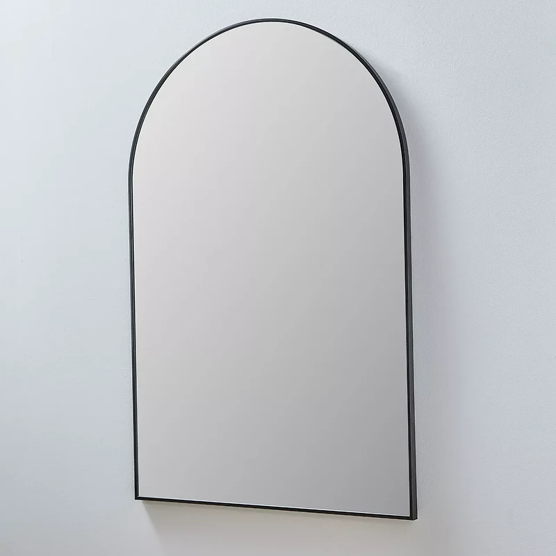 Black Frame Arch Mirror, 24 in x 36 in