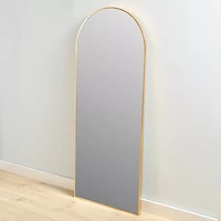 Gold Frame Arch Floor Mirror, 24 in x 60 in