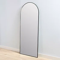 Black Frame Arch Floor Mirror, 24 in x 60 in