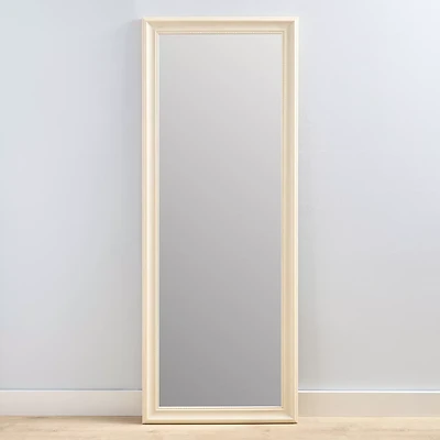 Natural Frame Rectangular Floor Mirror, 23x60 in