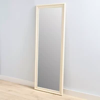 Natural Frame Rectangular Floor Mirror, 23x60 in