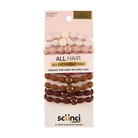 Scunci Textured Elastics, 10 Pack, Assorted