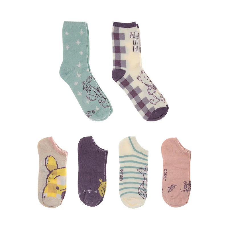 Disney Winnie the Pooh Socks, 6 Pairs