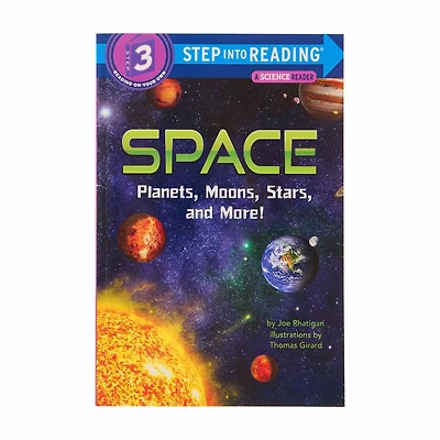 Space Planets, Moons, Stars, and More! Step Into Reading Storybook