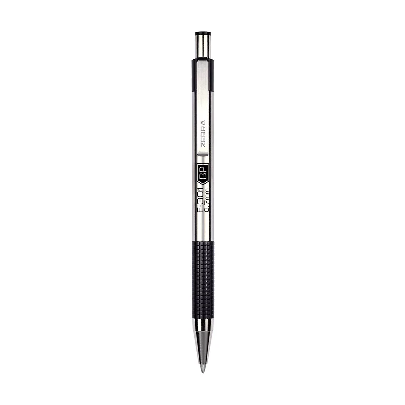 Zebra Pen F-301 Retractable Ballpoint Pen, 0.7mm Medium Point, Black Ink