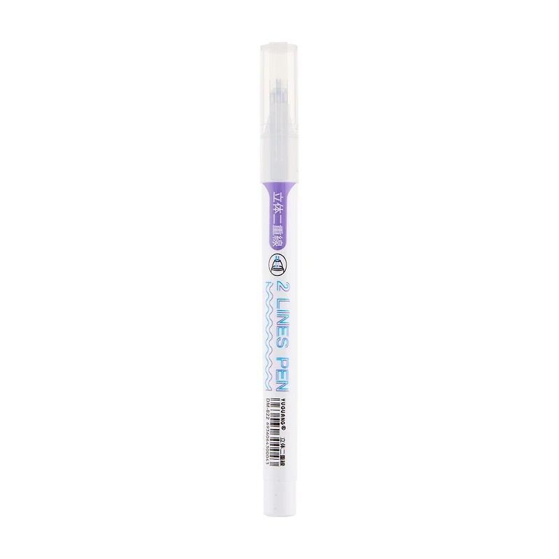 Two Lines Pen in Purple and Blue