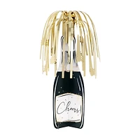 New Year's Champagne Bottle Fringe Centerpiece